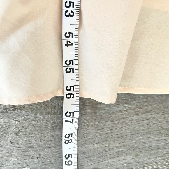 Peach Cottagecore Puff Sleeve Maxi Dress Smocked Waist Tiered Romantic Boho - Picture 7 of 7